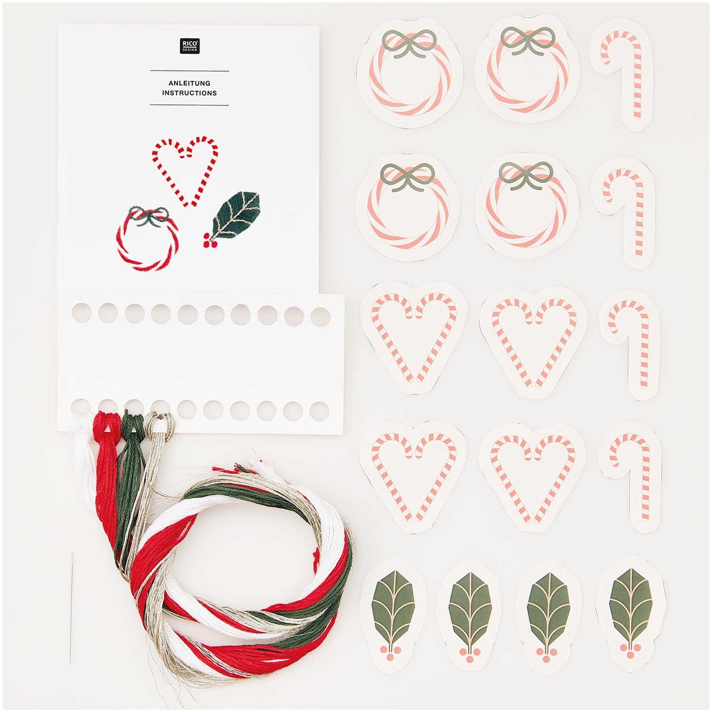 KIT DE STICK AND STITCH CANNE A SUCRE RICO DESIGN